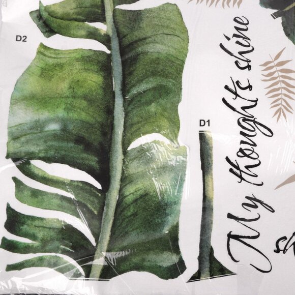 Wall Decor Mural Sticker Tropical Plant Fauna Exotic Decoration Bird of Paradise - Picture 3 of 4